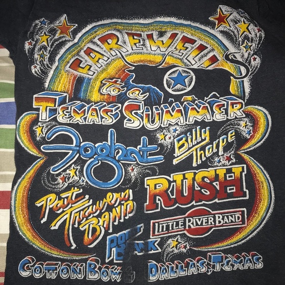 Vintage Tops - VINTAGE: FAREWELL TO A TEXAS SUMMER - RUSH